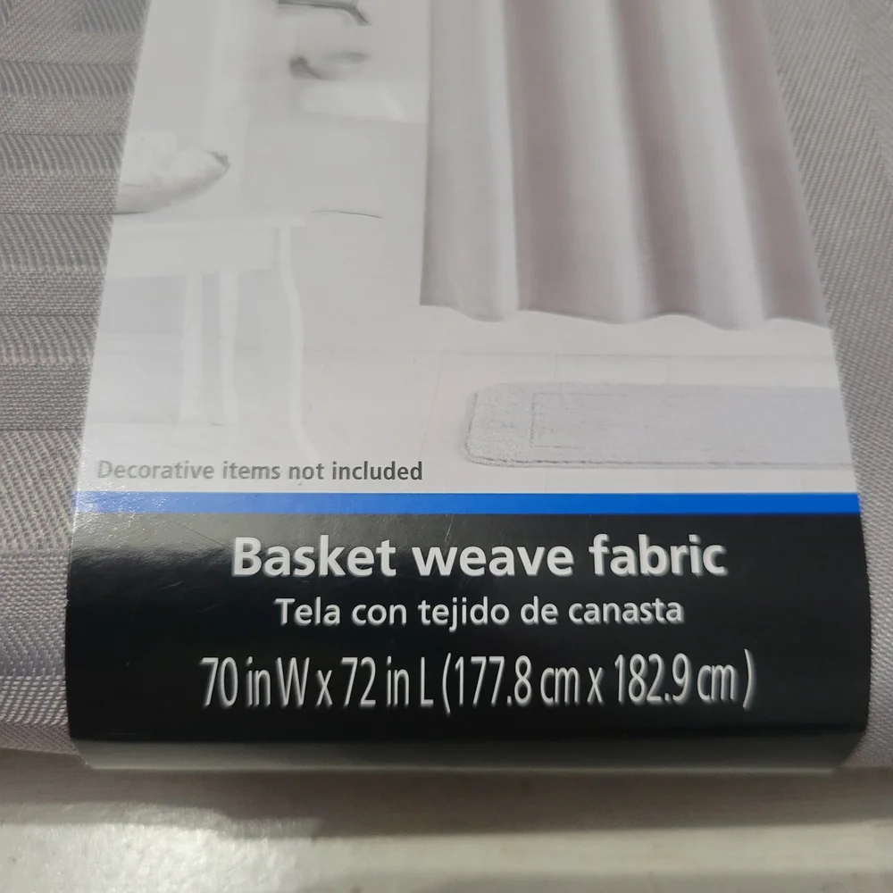 Mainstays Elegant Gray Fabric Shower Curtain